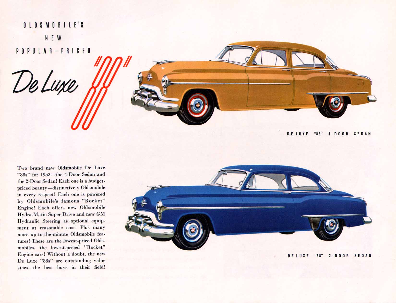 1952 Oldsmobile Motor Cars Brochure Page 8